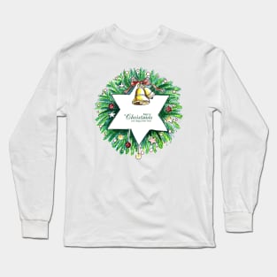 Christmas Star Hand Drawn Bell Long Sleeve T-Shirt